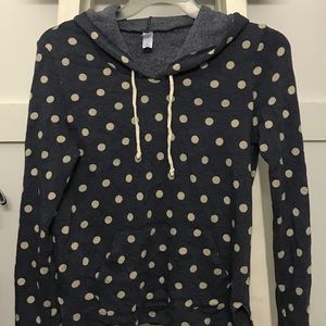 SOLD*** Super soft blue polka dot sweater